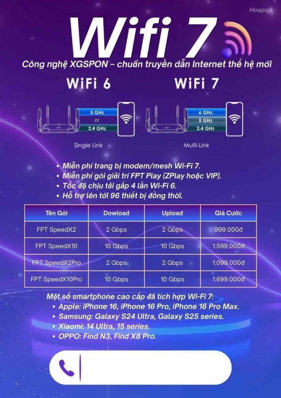 Ưu đãi đặc biệt khi đăng ký lắp đặt WiFi 7 FPT